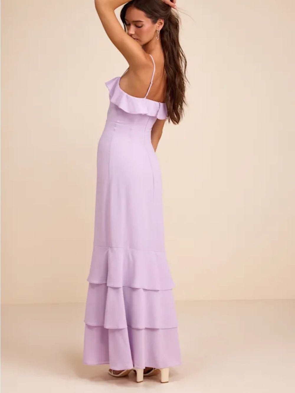 Lulus Lavender Maxi Dress with Ruffles